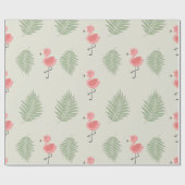 Cute Flamingo baby shower Cadeaupapier (Vlak)