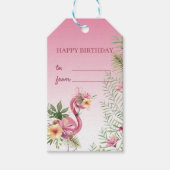 Cute Flamingo Cadeaulabel (Voorkant)