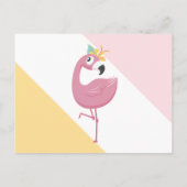Cute Flamingo, Cupcakes & Doughnuts Sweet 16 Party Uitnodiging Briefkaart (Achterkant)