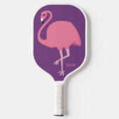 Cute Flamingo custom monogram Pickleball Paddle (Achterkant)