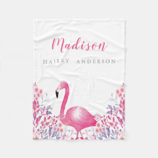 Cute Flamingo Fleece Blanket Deken