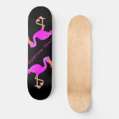 Cute Flamingo - Happy - Add Jouw tekst / Name Persoonlijk Skateboard (Voorkant)