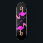Cute Flamingo - Happy - Add Jouw tekst / Name Persoonlijk Skateboard<br><div class="desc">Cute Flamingo - Happy - kies / voeg uw favoriete achtergrondkleuren toe!</div>