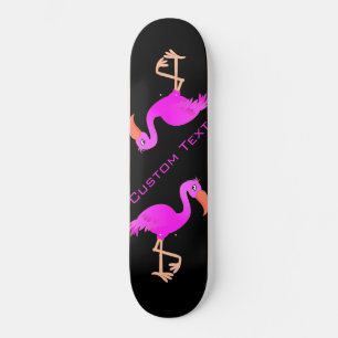 Cute Flamingo - Happy - Add Jouw tekst / Name Persoonlijk Skateboard