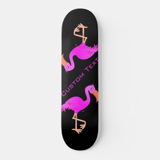 Cute Flamingo - Happy - Add Jouw tekst / Name Persoonlijk Skateboard (Voorkant)