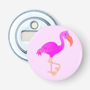 Cute Flamingo - Happy Button Flesopener