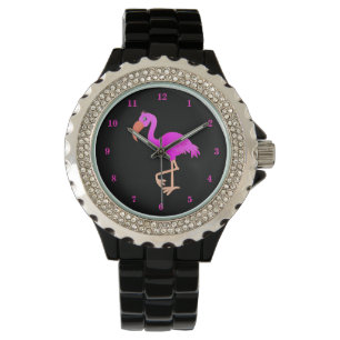 Cute Flamingo - Happy - Horloge