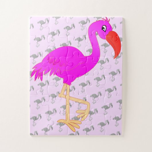 Cute Flamingo - Happy - Legpuzzel (Verticaal)