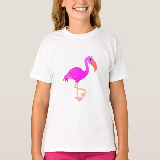 Cute Flamingo - Happy T-shirt (Voorkant)