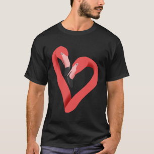 Cute Flamingo Heart Animal Bird Tropical Flamingos T-shirt