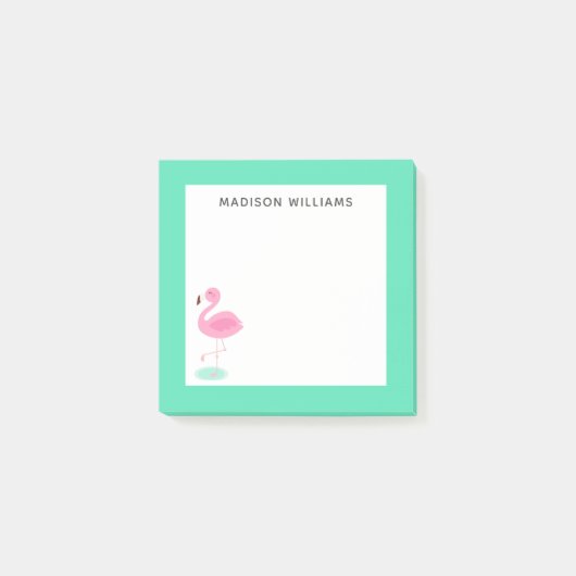 cute flamingo in the summer post-it® notes (Voorkant)