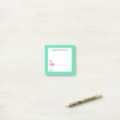 cute flamingo in the summer post-it® notes (Op bureau)