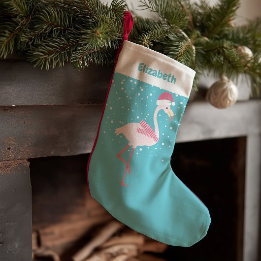 Cute Flamingo Kerstmis Kleine Kerstsok