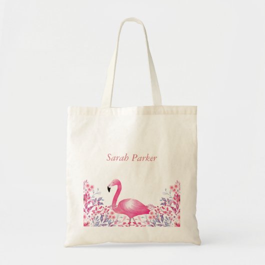 Cute Flamingo Kinder Canvas tas (Voorkant)
