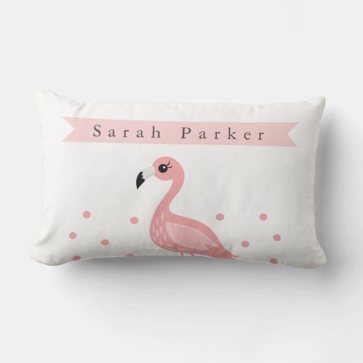 Cute Flamingo Kinder/Nursery Pillow Kussen (Voorkant)