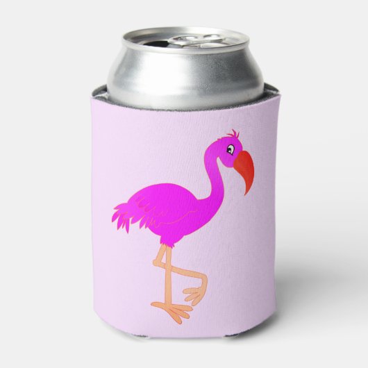 Cute Flamingo Koelbox - Happy Blikjeskoeler (Blikje Voorkant)