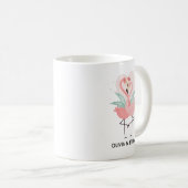 Cute Flamingo Koppel Persoonlijke Valentijnsdag Koffiemok (Voorkant rechts)