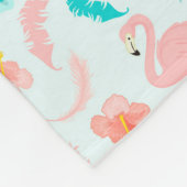 Cute Flamingo Ma en Baby Pattern Fleece Deken (Hoek)