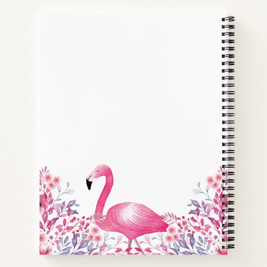 Cute Flamingo Notebook Notitieboek (Achterkant)