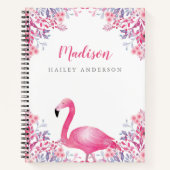 Cute Flamingo Notebook Notitieboek (Voorkant)