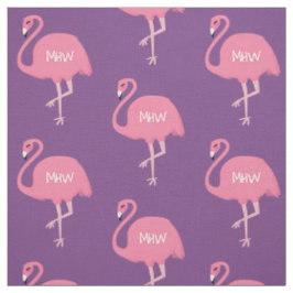 Cute Flamingo optionele aangepaste monogram fabric Stof