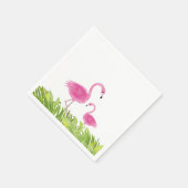 Cute Flamingo Party Napkins Servet (Hoek)