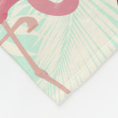 Cute Flamingo patroon aangepaste naam fleece blank (Hoek)