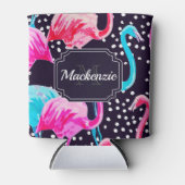 Cute Flamingo patroon Blikjeskoeler (Voorkant)