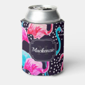 Cute Flamingo patroon Blikjeskoeler (Blikje Achterkant)