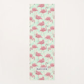 Cute Flamingo patroon custom name yoga mat (Voorkant)
