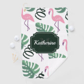 Cute Flamingo patroon Golfhanddoek (Insitu)