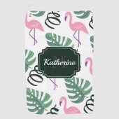 Cute Flamingo patroon Golfhanddoek (Voorkant)