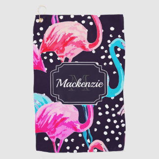 Cute Flamingo patroon Golfhanddoek