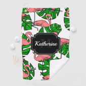 Cute Flamingo patroon Golfhanddoek (Insitu)