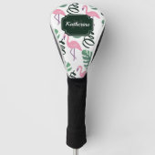 Cute Flamingo patroon Golfheadcover (Voorkant)