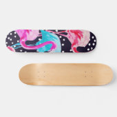 Cute Flamingo patroon Persoonlijk Skateboard (Horizontaal)