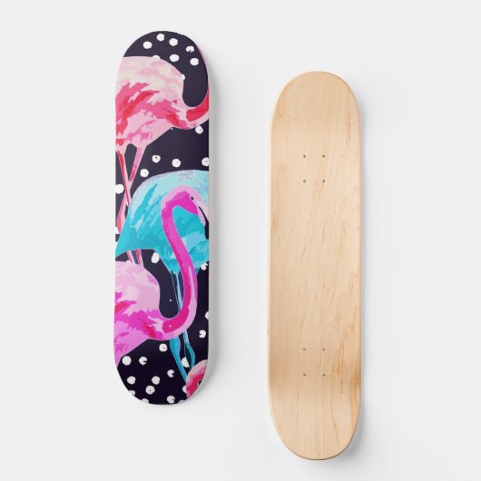 Cute Flamingo patroon Persoonlijk Skateboard (Voorkant)