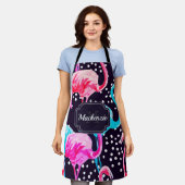 Cute Flamingo patroon Schort (Gedragen)
