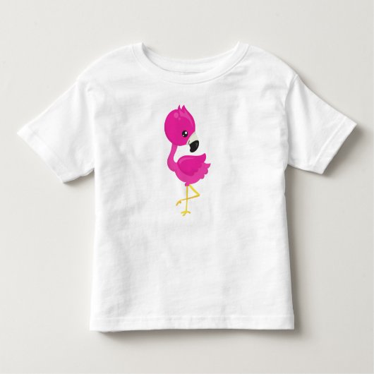 Cute Flamingo, Pink Flamingo, Baby Flamingo, Bird Kinder Shirts (Voorkant)