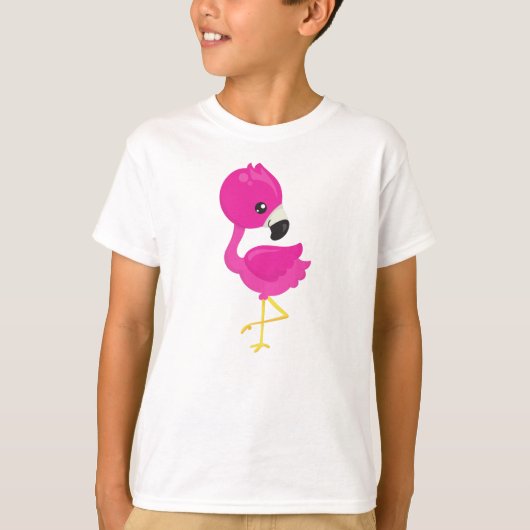 Cute Flamingo, Pink Flamingo, Baby Flamingo, Bird T-shirt (Voorkant)