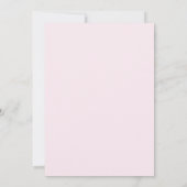 Cute Flamingo Pink Girly Invitation Kaart (Achterkant)