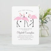 Cute Flamingo Princess Vrijgezellenfeest Kaart (Staand voorkant)