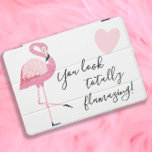 Cute Flamingo Quote Volledig ontvlammend Roze Wit iPad Pro Cover<br><div class="desc">Cute roze flamingo iPad Pro covcer met tekst: "Je ziet er geweldig uit."</div>