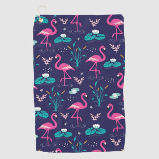 Cute Flamingo Seamless Pattern Golfhanddoek