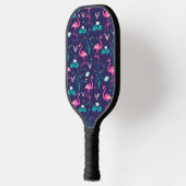 Cute Flamingo Seamless Pattern Pickleball Paddle (Links)