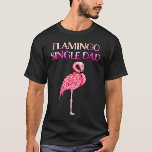Cute Flamingo Single Dad Awesome  Luxury  for men  T-shirt (Voorkant)