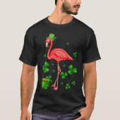Cute Flamingo St Patrick's Day Leprechaun Hat Flam T-shirt (Voorkant)