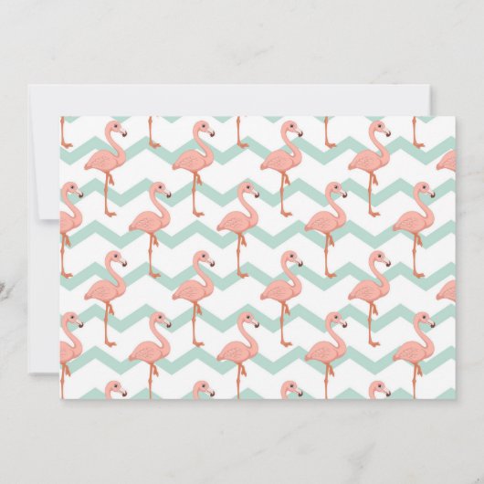 Cute Flamingo Summer Note-kaarten Notitiekaartje (Achterkant)