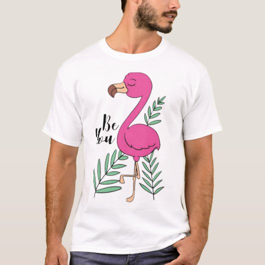 Cute flamingo t-shirt (Voorkant)