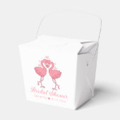 Cute Flamingo Tropical Pink Hawaiian Bridal Shower Bedankdoosjes (Voorkant Zijde)
